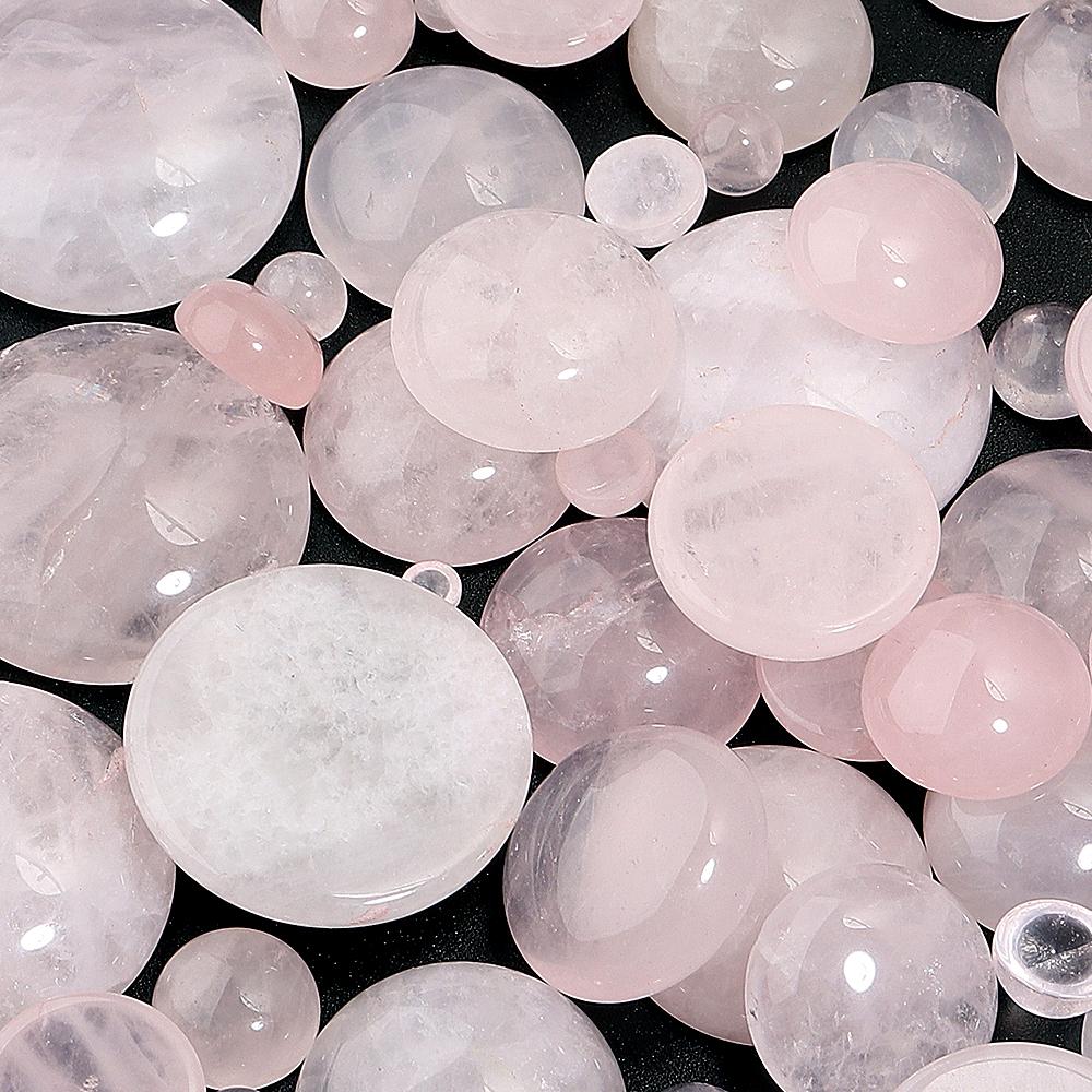 5/10pcs Natural Stone Cabochon Beads Powder Crystal Round Flatback Cabochon Cameo For Jewelry Making DIY Rings Necklace Supplies
