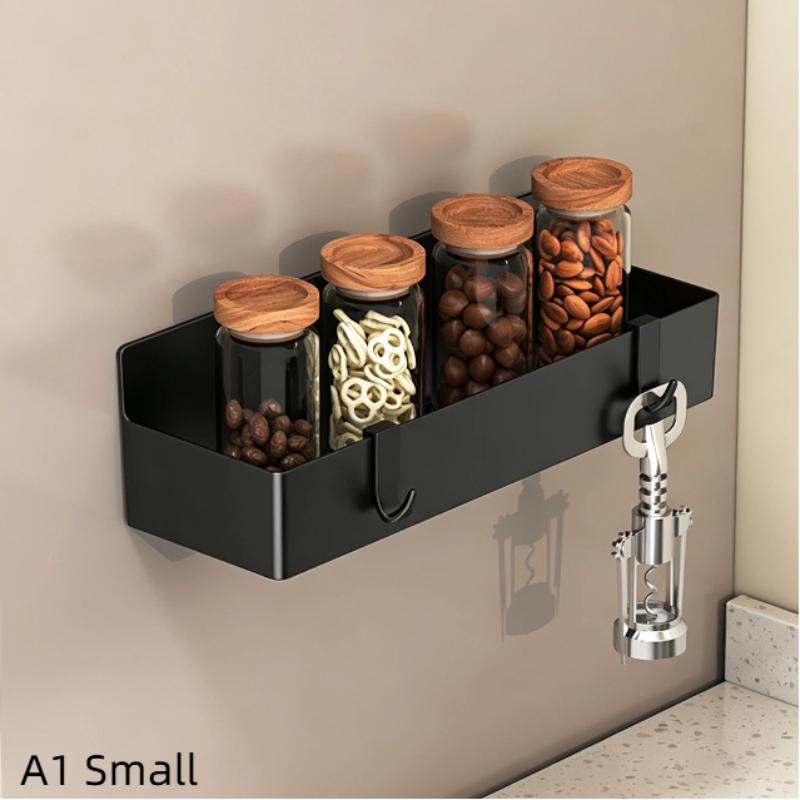 Leicht zu reinigendes magnetisches Kühlschrank-Seiten-Aufbewahrungsregal, lebensmittelechtes ABS, wandmontierter Gewürzorganizer für die Küchenwürze