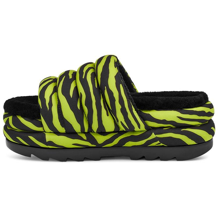(WMNS) UGG Platform Maxi Slide Zebra Print Lime Women s 1127075-KLM EU 37
