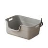 Plastic Cat Litter Tray High Wall Easy Clean Open Top Cat Toilet Bedpan for Indoor Cats Furniture