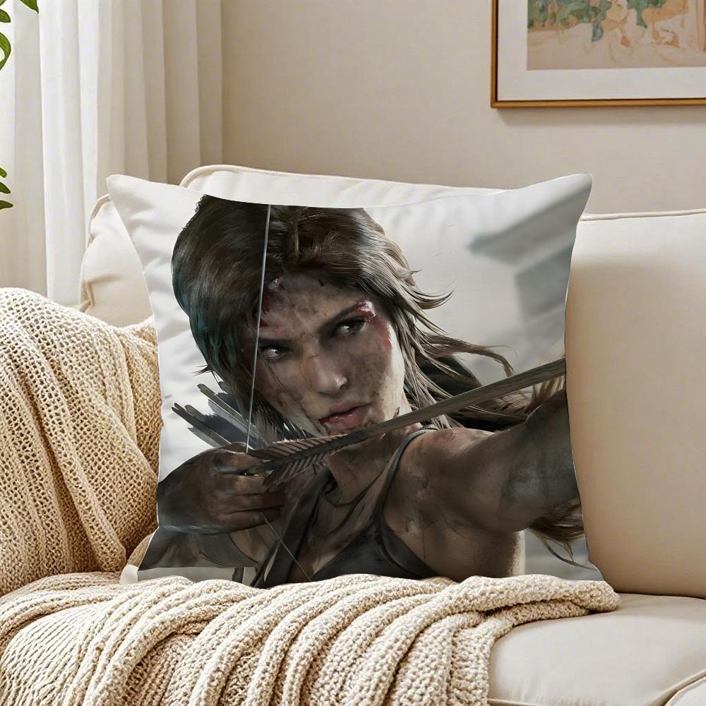game adventurous TTomb RRaider Cushion Cover Pillowcase Antidustmite living Room Sofa Decor Cushion Room