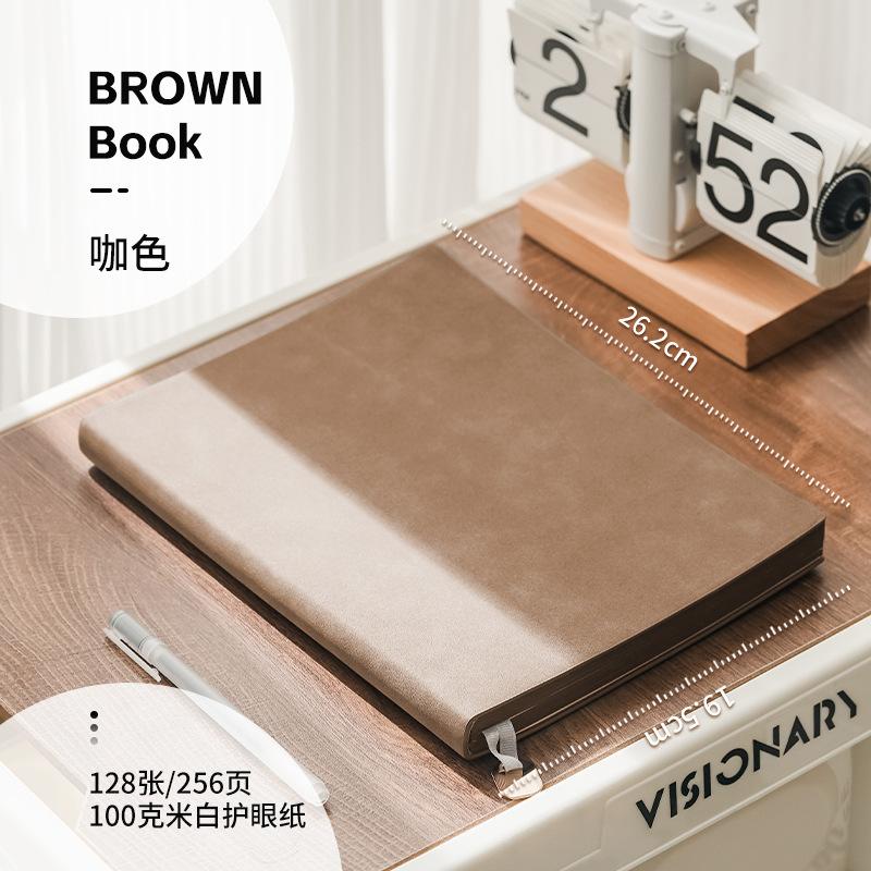 

B5 Large-size Notebook Thickened Large-size Soft Leather Business Meeting Work Record Book