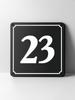 Metal House Number Sign, Black White Contrast, Outdoor Wall Decor for Home Street