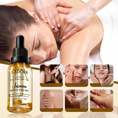 Aceite de masaje multiefecto de flor de jazmín seca Aceite corporal profundamente hidratante Textura suave Adecuado para todo tipo de piel