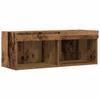 LED TV Cabinet Set in Rustic Wood Look 80 x 30 x 30 cm Engineered Wood