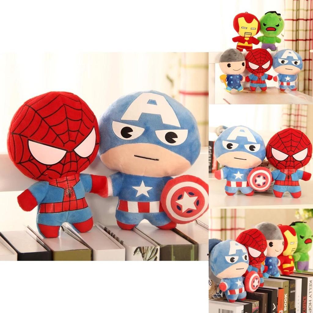 Pluche Avengers Mini Poppen Met Captain America Iron Man Spider-man Hulk Thor Voor Verzamelaars