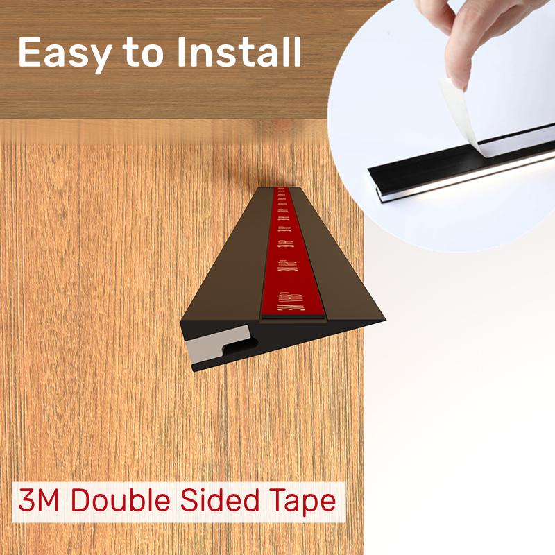 Invisible H7mm LED Oblique Beam Aluminum Profile Surface Mounted Ultra-thin Cabinet Layer Edge Shelf Panel Hard Bar Strip Lights