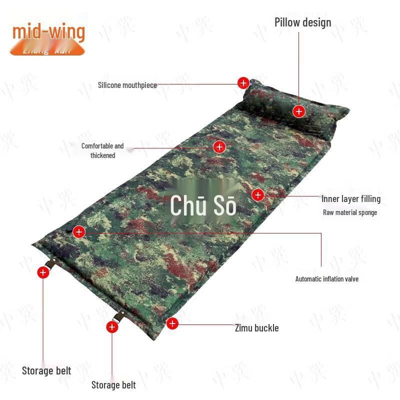 Zhongxun Self-Inflating Camping Mat with Pillow