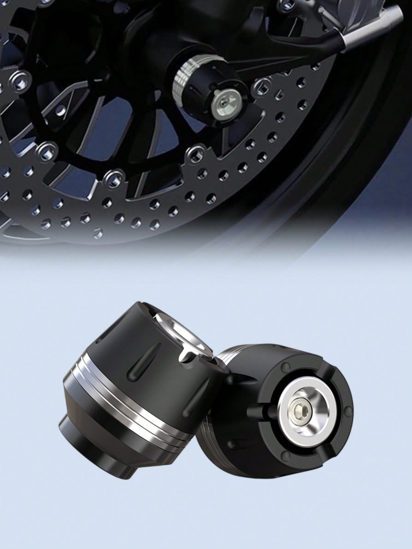 

2Pcs CNC Aluminum Front Fork Crash Caps, Universal Motorcycle Anti-Fall Protectors