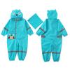 Children's 3D Cartoon Rain Poncho with Reflective Strips - Boys, Girls, Toddlers, Kindergarteners