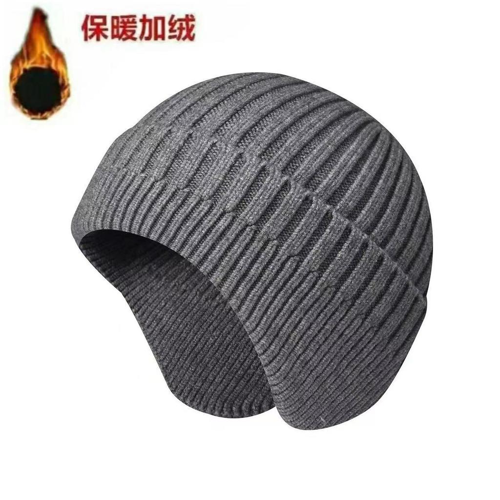 Căciuli pentru bărbați și femei, de iarnă, pentru protecție împotriva frigului, cu protecții pentru urechi, căciuli ciclism rezistente la vânt, căciuli tricotate groase din lână, se pot purta căști