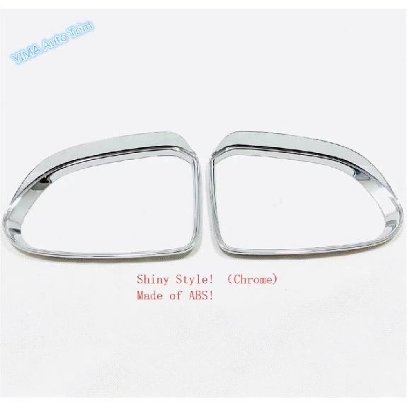 Car Rearview Mirror Rain Shade Rainproof Blades Cover Trim For Hyundai Santa Fe    ABS Chrome Exterior Accessories
