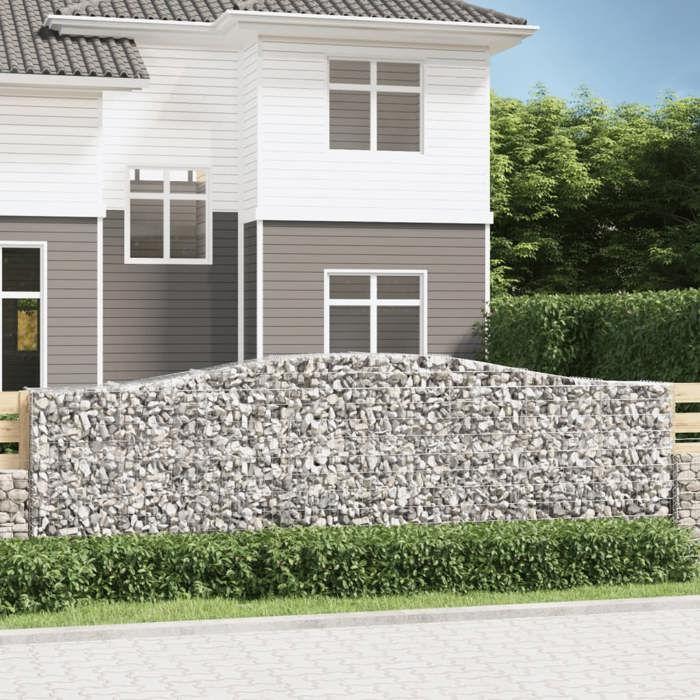 VidaXL 4x Arched Gabion Baskets Arched Gabion Cages Gabion Walls Garden Fences Terrace Outdoor 3145971