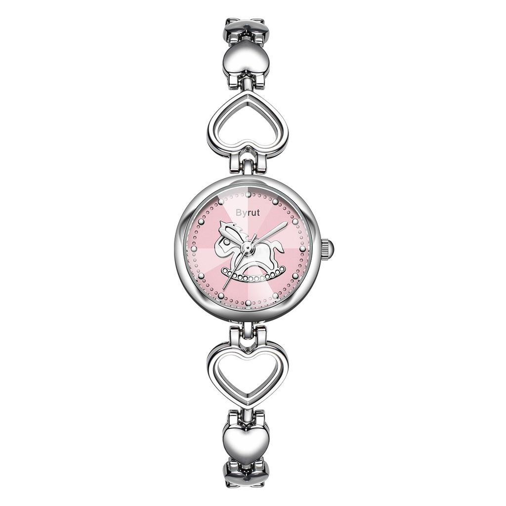 Creative Pony Love Bracelet Watch Niche Design Alloy Waterproof Women'S Quartz Watch