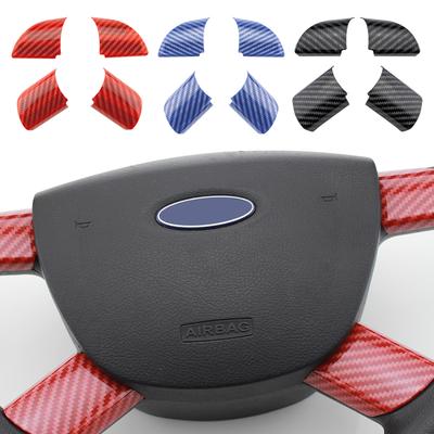 For Ford Focus 2 MK2 2005 2006 2007 2008 2009 2010 2011 Steering Wheel Trim Decoration Sticker Cover Interior Accessories