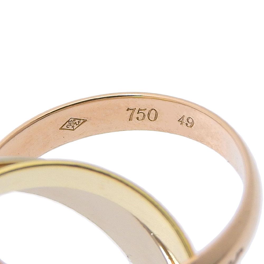 CARTIER Trinity Ring K18 Gold (YGxPGxWG) #4.9(US Size) 7g Women Used
