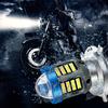 1pc Motorbike Light Accessories H4 BA20D Motorcycle High Definition Front Headlight Bulb White Yellow LED Fisheye Lens Fog Lamp