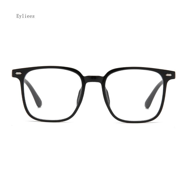 4 New Retro Anti-Blue Light Glasses Girl Square Frame Plain Glasses Blue Light Bezel Transparent Eyewear Glasses For Women