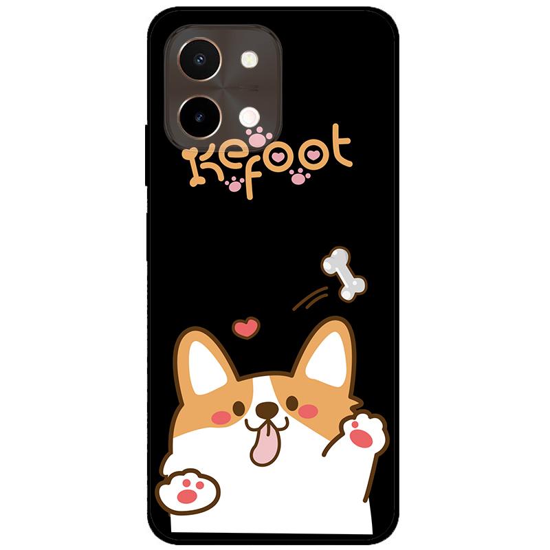 For Vivo Y28 4G Case 6.68'' Black TPU Silicon Cartoon Protection Cover for VivoY28 Y 28 4G Shockproof Capa Wolf Animals Soft Bag
