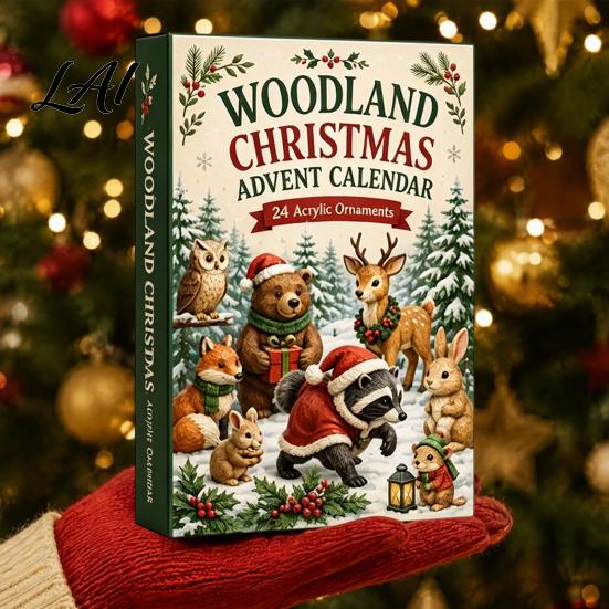 Advent Calendar for Boys 24 Days Christmas Calendar Forest Animals Countdown Surprise Unboxing Experience Cute Acrylic Collectible Toys Holiday Party