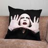 Rock M-Marilyn Manson Singer Pillow Case For Home Bedroom Car Office Decoration Living Room Sofa Cushion Cover Suitable