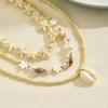 Ocean Resort Wind Starfish Conch Shell Necklace Light Luxury Niche Rice Bead Pearl Necklace Set