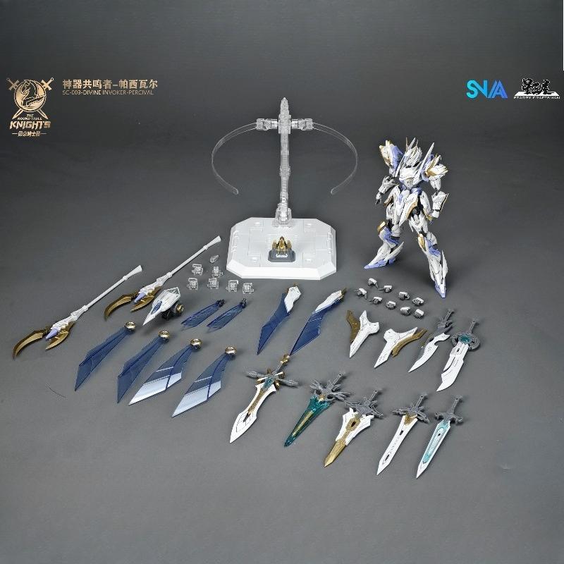 SNAA  Knights of The Round Table Series Percival Figure Assembly Model Toys Collectible Model Ornaments Gifts
