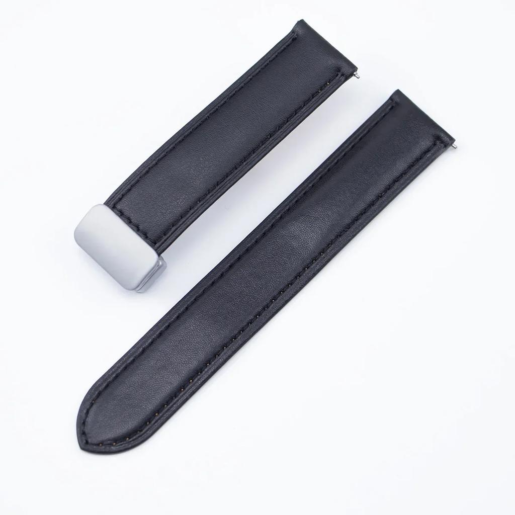 20mm Leather Strap For Samsung Galaxy Watch 6 5 4 7Classic 43mm 47mm 44mm 40mm 42mm 45mm Magnetic Buckle Band for Huawei GTS BIP