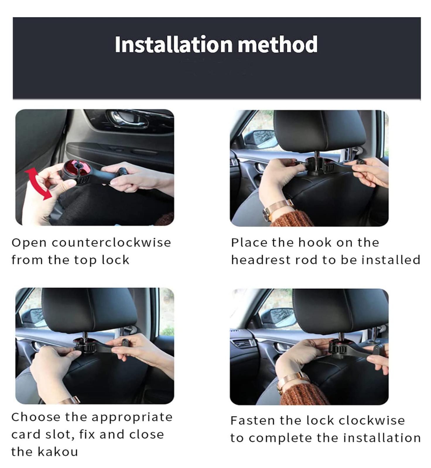 Скрытый крючок в подголовнике автомобиля 2 в 1 — фото 6