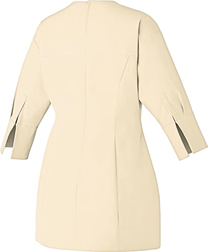 UNITE DIVISION OF ME Women's Top (3/4 Sleeves) [Waterproof/Anti-Static/Stretch/Anti-Bacterial/UV Protection/Easy Care] DOM0006 C-83 Cream, 3L