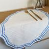 Vintage Besticktes Stoff-Platzset Waschbar Imitation Baumwolle Leinen Dekoratives Tischset Servietten Französische Spitze Tisch-Platzset