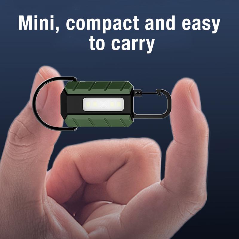 New Strong Light Flashlight Outdoor Multi functional Work Light with Side Light Long endurance Charging Mini Portable Flashlight
