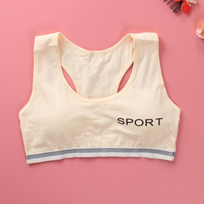 Children Underwear Cotton Girls Bras Soft Sponge Cup Puberty Girls Training Bra Breathable Teenage Girl Brassiere