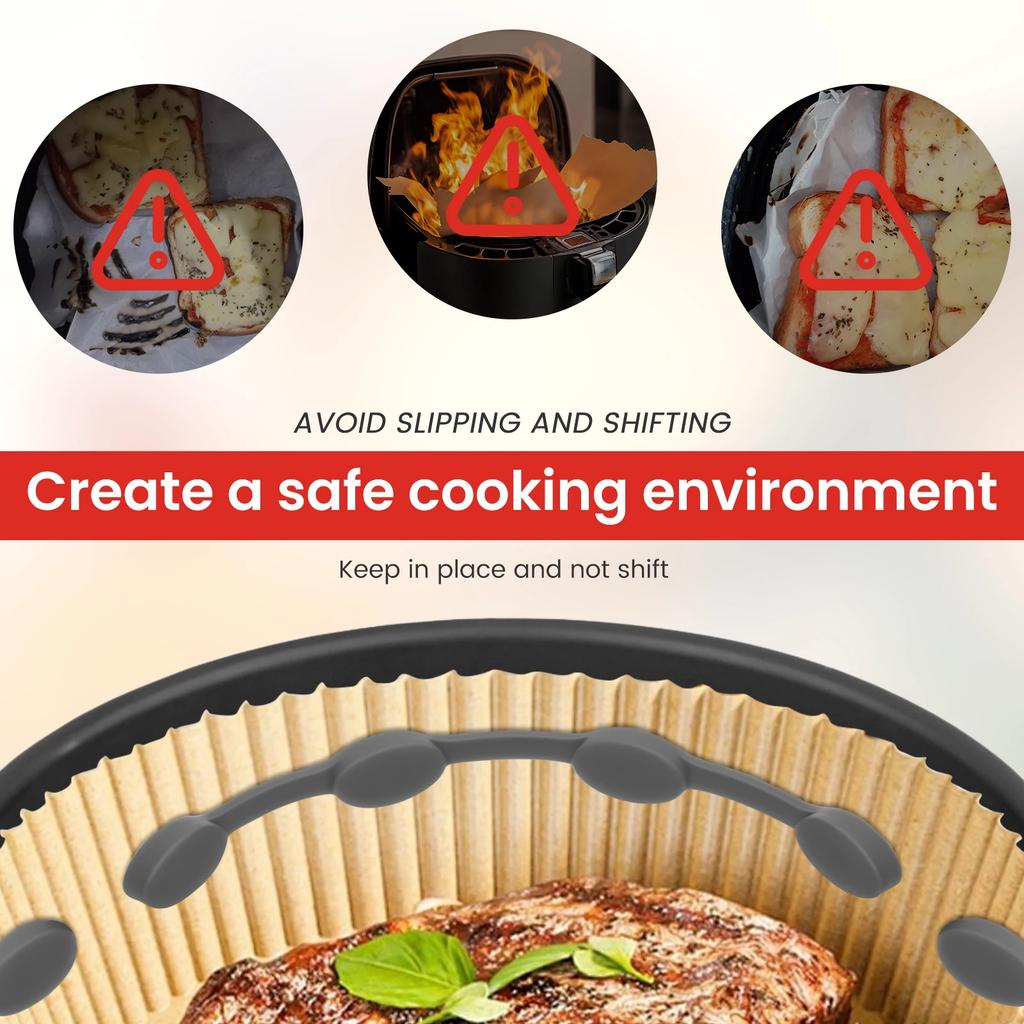 4Pcs Silicone Air Fryer Magnetic Buckle Fixation Device Heat Resistant Parchment Paper Hold Down Magnetic Buckle Kitchen Gadgets