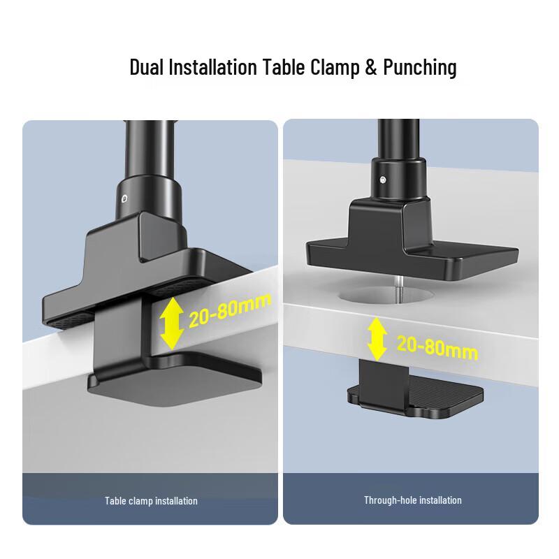 BEWISER Wall-Mounted Dual Monitor Arm for 49-57 Inch Displays