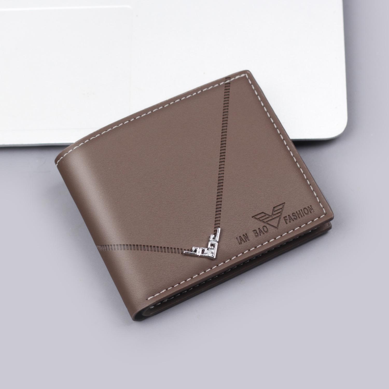 

New Men s Leather Slim Wallet - Business Style Card Holder with Money Clip