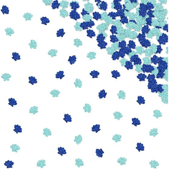 120pcs Hot Air Balloon Confetti, Travel Table Confetti, Blue Glitter Up Up & Away First Birthday Table Scatters for Boys, Adventure Travel Themed морская ракушка