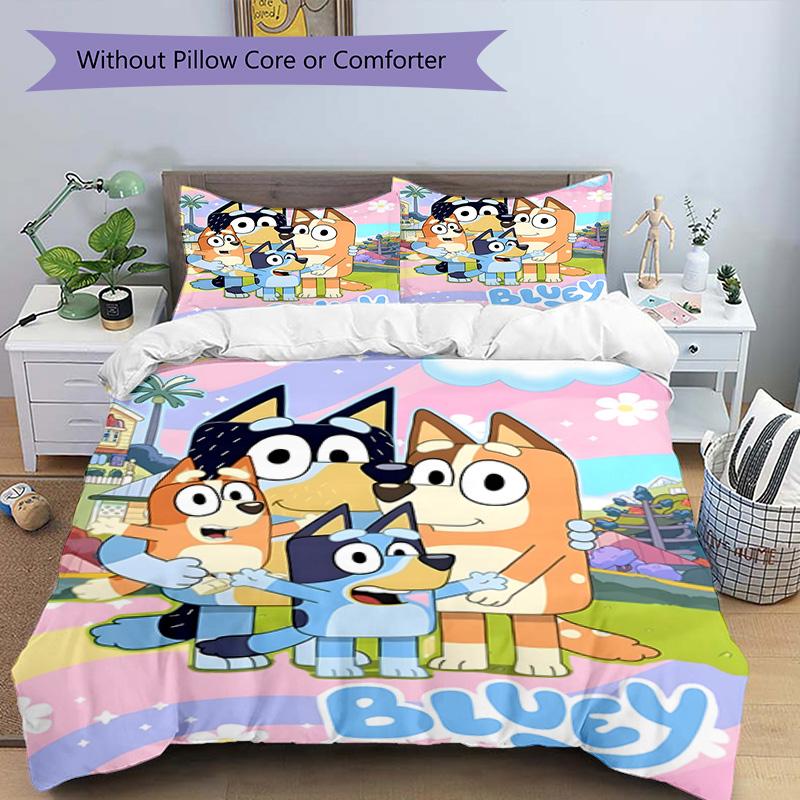 3pcs B-Blucy6 Design Cover Set - HD Printed Bedding with 1 Cover and 2 Pillowcases - Perfect for Home and Dorm Decor
