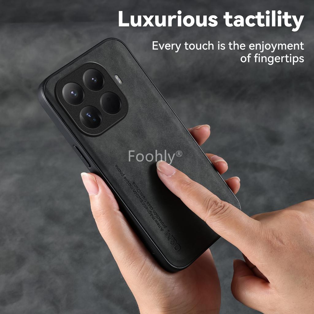 Silky Feel Shockproof Case for Xiaomi 15T Pro Mi 15 5G Protective Cover Built-in Magnetic Suction Holder Coque Funda Capa