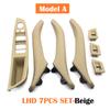 7PCS Left Hand Driver LHD Car Interior Left Right Leather Door Pull Handle Assembly Set For BMW 5 Series F10 F11 523i 525i 528i