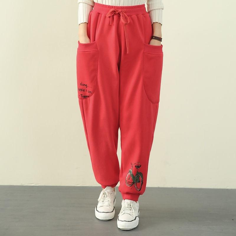 New Spring and Summer Harem Pants Loose Ties and Ties Plus Size Women's Casual Ties and Ties