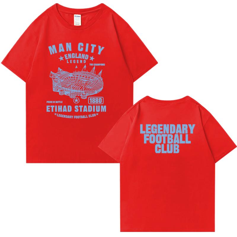 2025 Manchester CITY 100% Cotton Men Women T-shirt Oversized Summer Top Casual Short Sleeve T-shirts Unisex Crew Neck Clothing