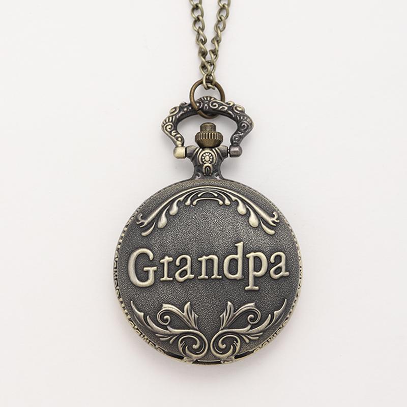 Pánské hodinky Starožitné kapesní hodinky Děda Vintage Quartz Bronz Punk Náhrdelník Přívěsek Hodinky ze slitiny Umělecká kolekce Dárky