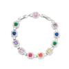 Adjustable Color Zircon Bracelet Female European and American Fashion Full Diamond.