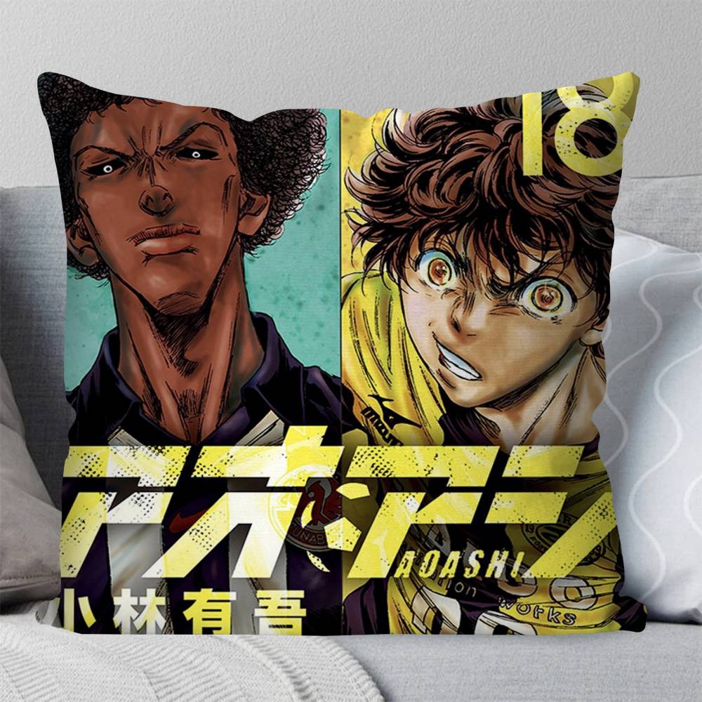Ao Ashi Anime Pillow Case Fashion Square Pillowcase Bedroom Sofa Room Ins Decoration Leisure
