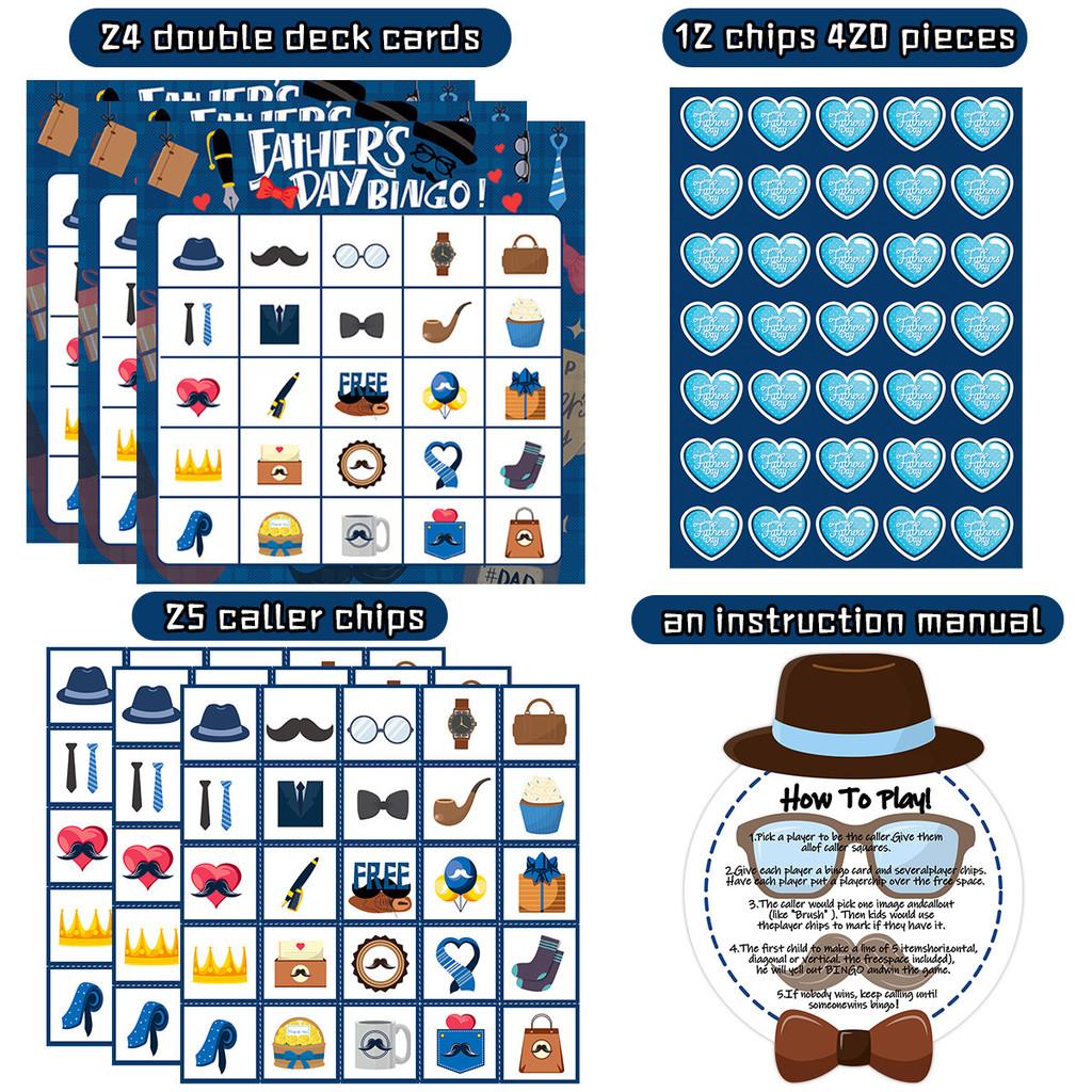 Father Day Themed Parentchild Interactive Entertainment Tabletop Game Card