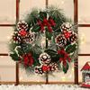 Luxury Pinecone Wreath & Pine Needle Ornaments: Perfect for Hotel & Mall Doors, Tables, & Holiday Decor