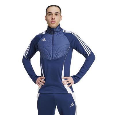 Adidas Tiro 24 Camisa de Treino de Inverno JTQ63 Zíper Casual Equipe Marinho Jaqueta, Estilo de Vida, Masculina, Azul/Branco (IY0127)