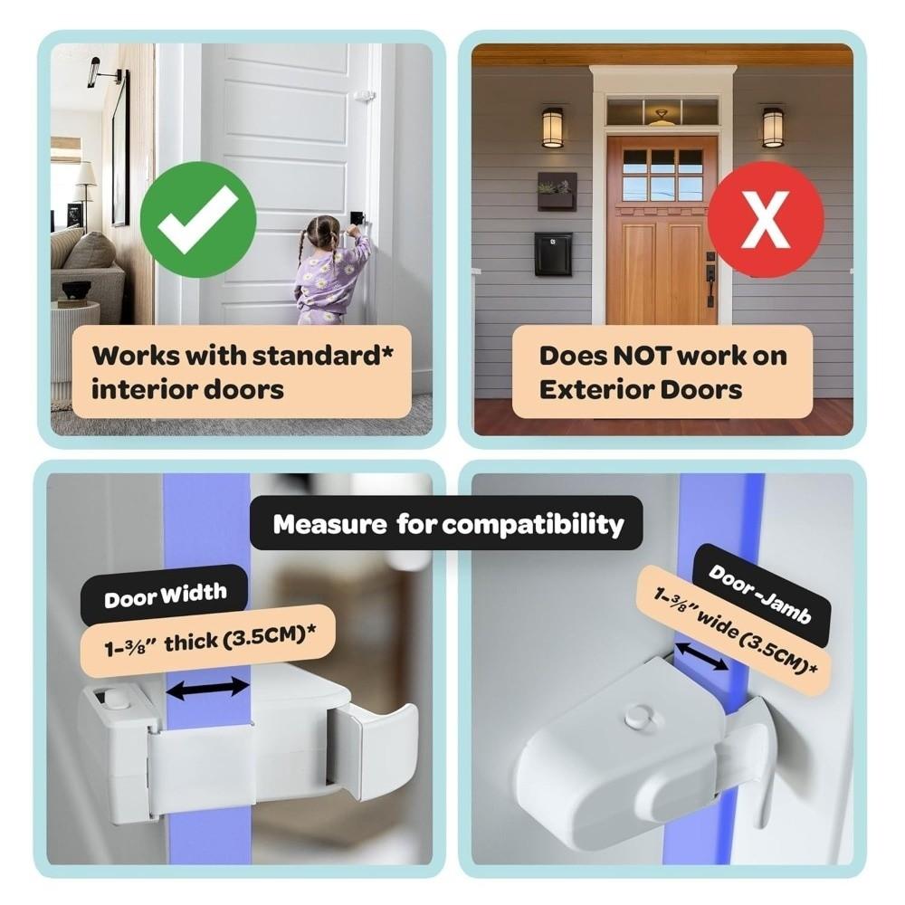 Serrure de Sécurité Multifonctionnelle pour Enfants à Clipser Anti-Bambin Serrure à Épreuve pour Enfants Serrure de Porte Child Proof Ménage