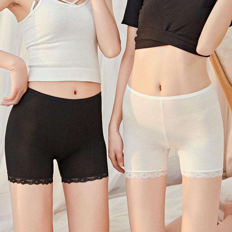 Women's Ice Silk Lace Three-Quarter Summer Safety Pants - Cool, Anti-Exposure, Lightweight